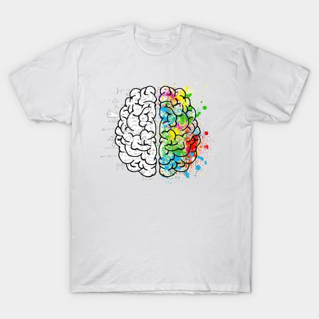 left brain vs right brain T-Shirt by Pictonom